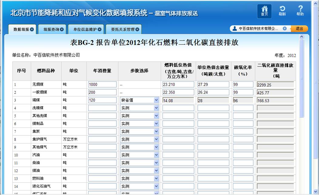 委發佈的14個行業的《溫室氣體排放核算方法與報告指南》)為核算標準